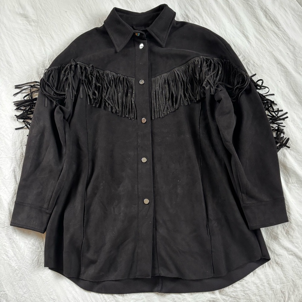 Black Fringe Women's Jacket